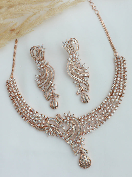 Mariah Necklace Set-Rose Gold