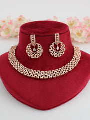 Julie Bib Necklace Set-Rose Gold