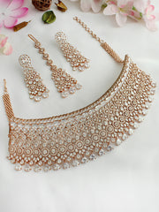 Ahira Necklace Set-Rose Gold