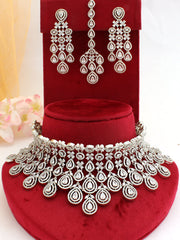 Sobia Necklace Set-Silver