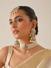 Ishrat Choker Necklace Set-Golden