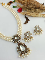 Malaysia Long Necklace Set-White