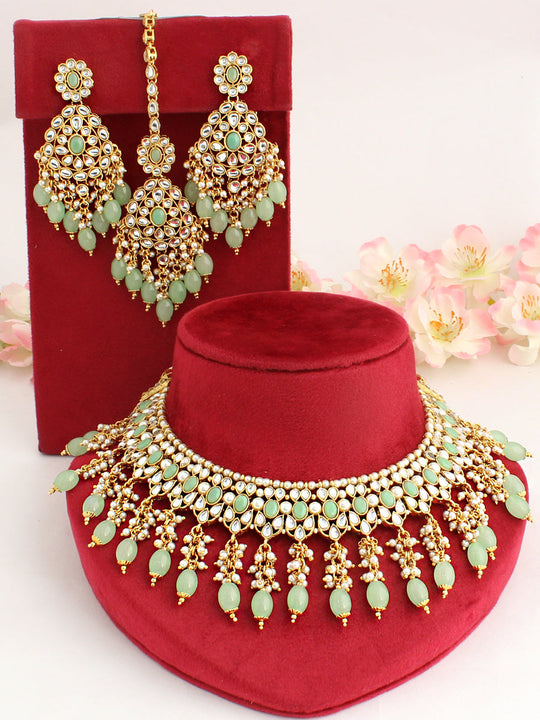 Nitya Necklace Set-Mint Green