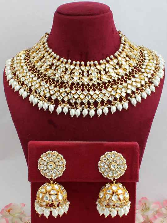 Rashmika Necklace Set-White