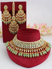 Alvira Necklace Set-Mint Green