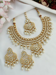 Ruhika Necklace Set  - White