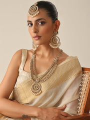 Anamika Long Necklace Set-Golden