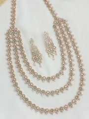 Celina Layered Necklace Set - mint Green