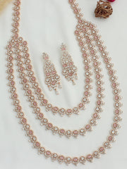 Celina Layered Necklace Set-Rose Gold 