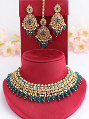 Sukriti Necklace Set-Sea Green