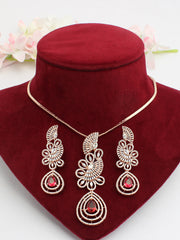 Kiara Pendant Earrings Set-Pink