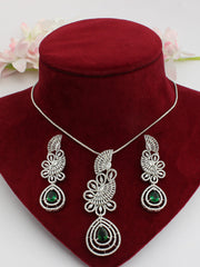 Kiara Pendant Earrings Set-Green