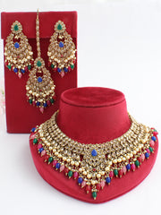 Shivani Necklace Set-Multicolor