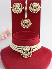 Simar Necklace Set-White