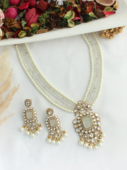 Pragati Long Necklace Set-Lvory