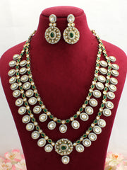 Asmita Layered Necklace Set-Green