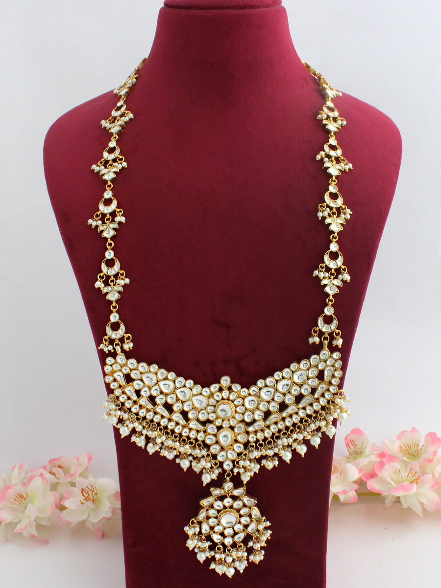 Vandita Ranihaar Long Necklace-White