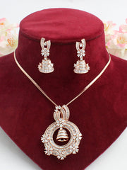 Myara Pendant Earrings Set-Rose Gold