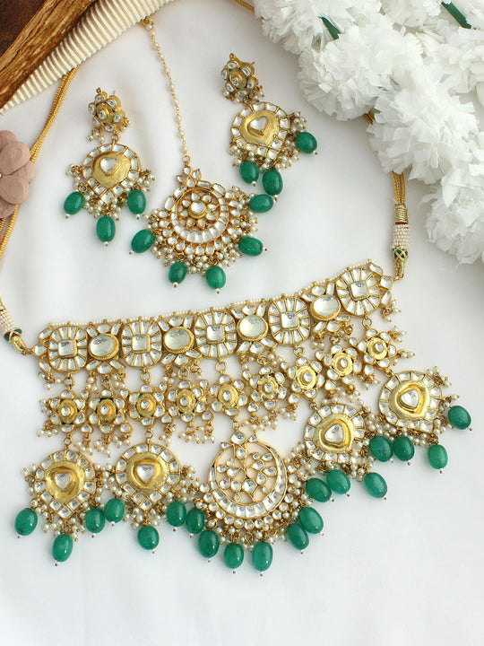 Shradha Necklace Set - Green