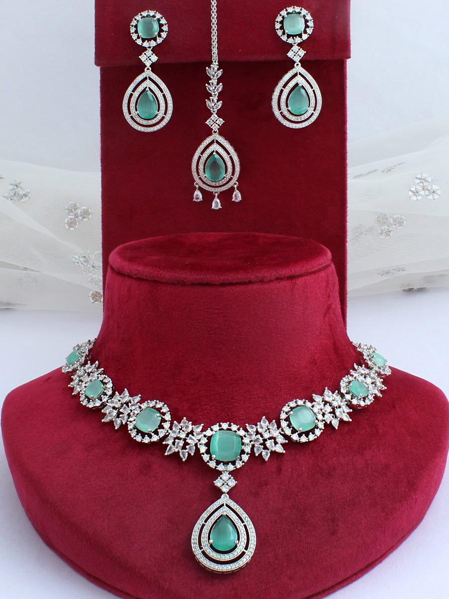 Ira Neckace Set-Mint Green