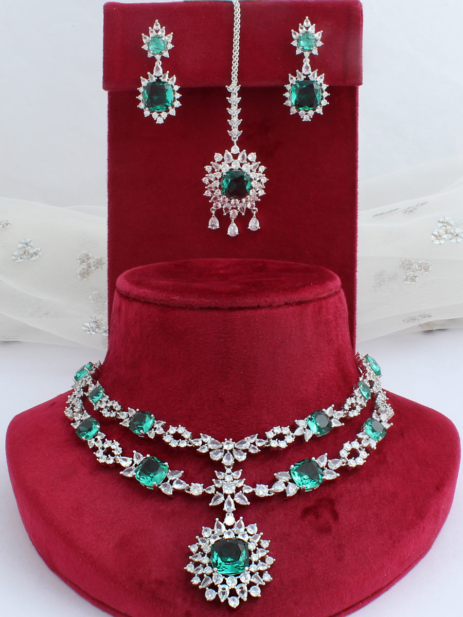 Anayra Necklace Set-Rama Green