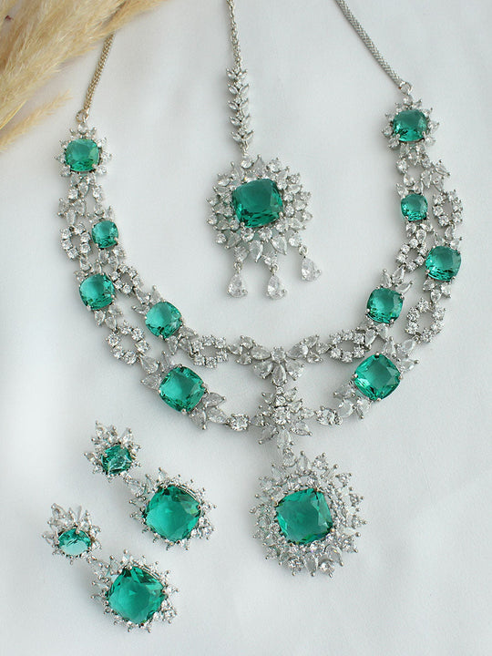 Anayra Necklace Set - Sea Green