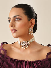 Mansi Long Necklace Set-Psatel Pink