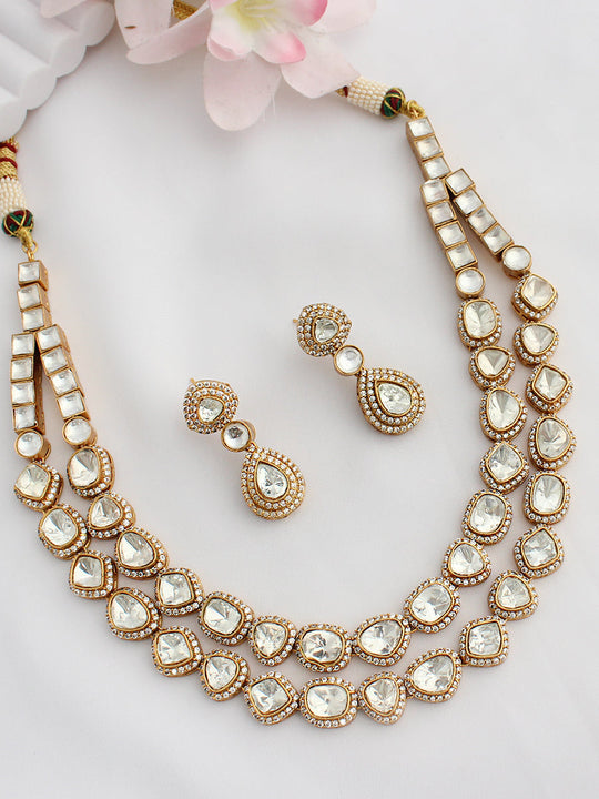 Ajmer Necklace Set - White