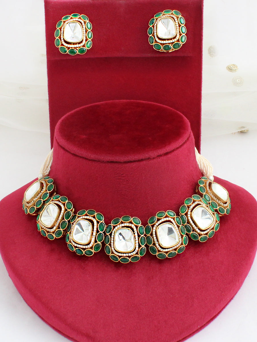 Mirisha Neckace Set-Green