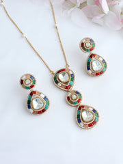 Misha Pendant Neckace Set-MultiColor