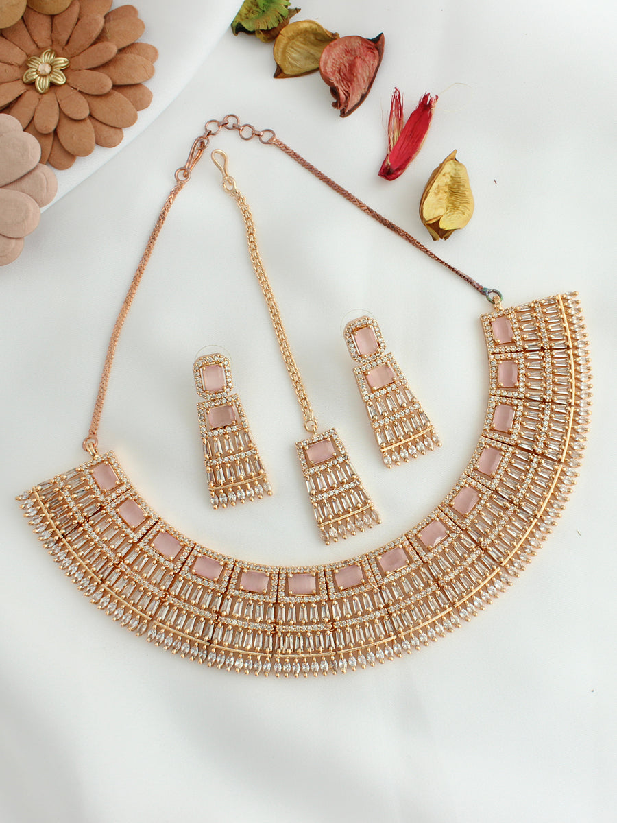 Ellie Necklace Set-Pastel Pink