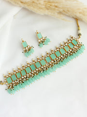 Namita Necklace Set - Mint green