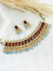 Namita Necklace Set - Wine