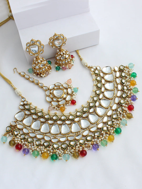 Surbhi Necklace Set-Multicolor