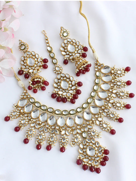 Sadhana Necklace Set  - Maroon