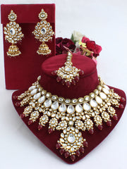 Sadhana Necklace Set-Maroon