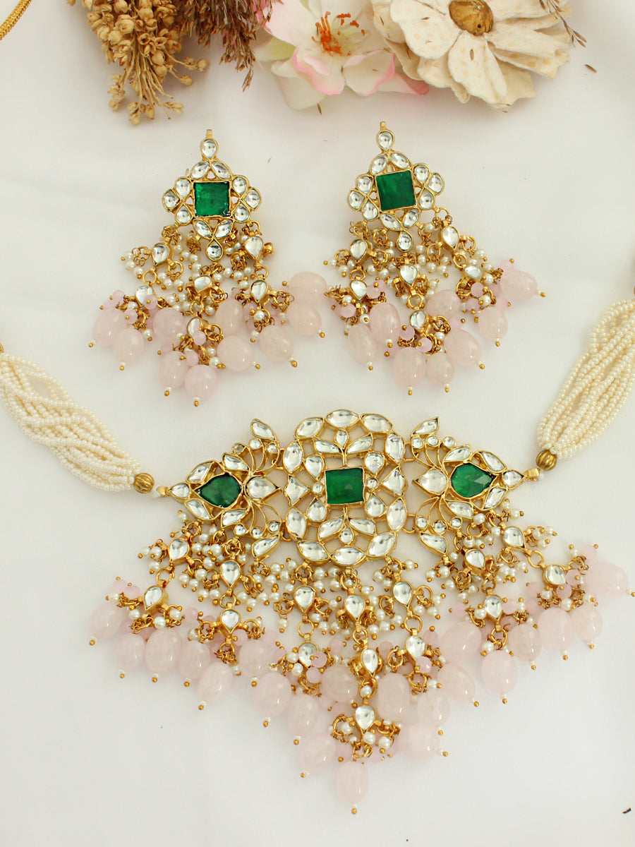 Kiara Necklace Set-Pastel Pink