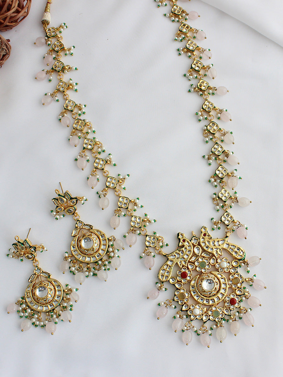 Jaisalmer Long Necklace Set-Multicolor