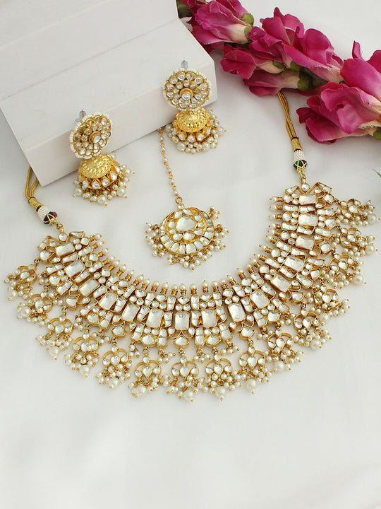 Anantya Necklace Set - White