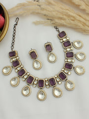 Vegas Necklace Set-Purple