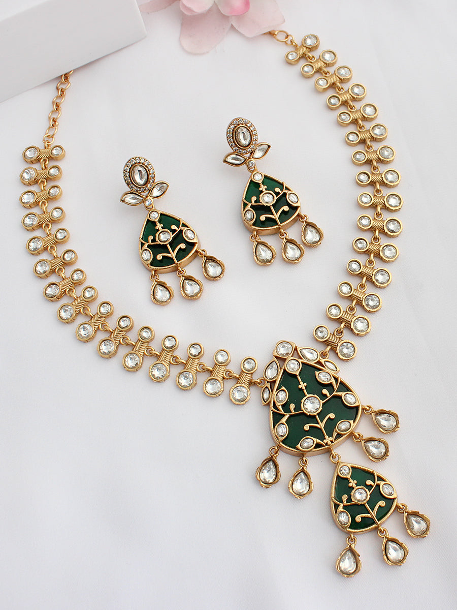 Ishika Necklace Set - Green