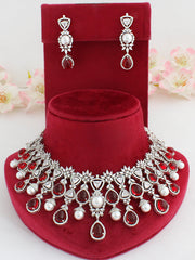 Jessica Necklace Set-Maroon