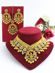 Samia Necklace Set-Yellow