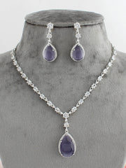 Sofia Pendant Necklace Set-Grey