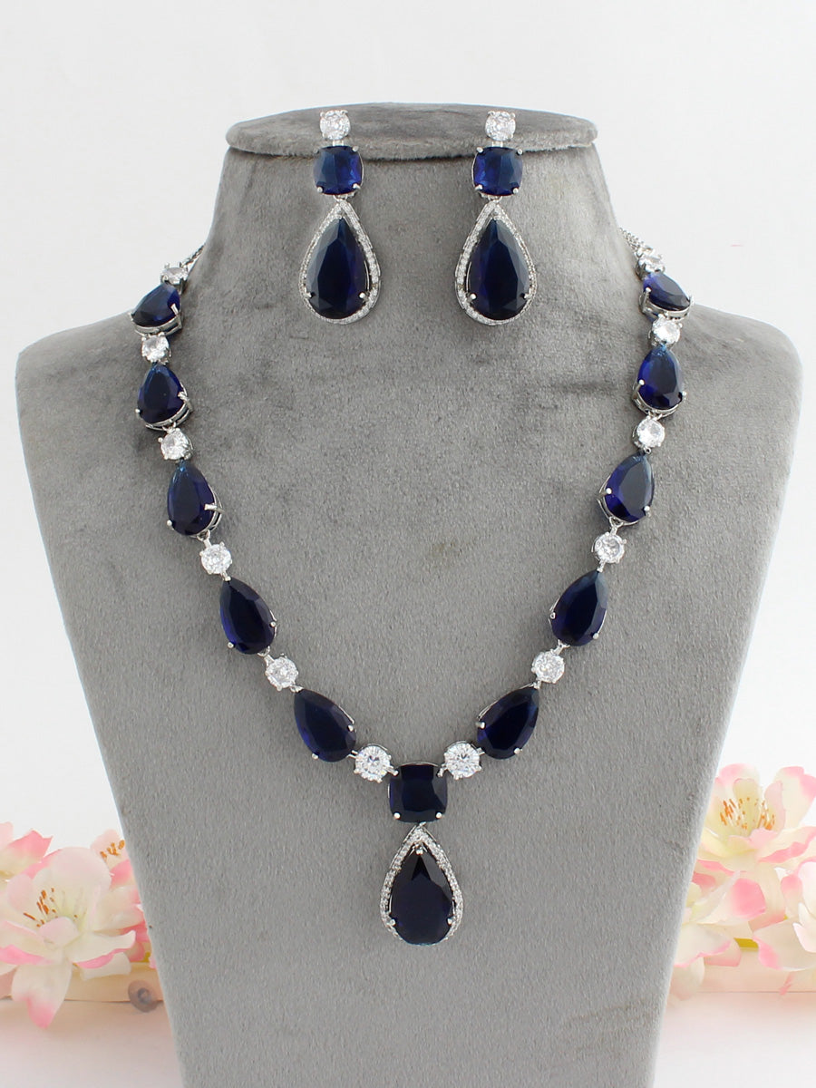 Ayesha Necklace Set-Blue