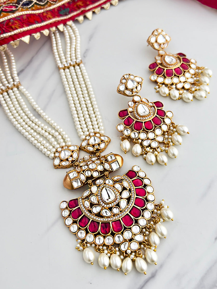 Ishani Long Necklace Set