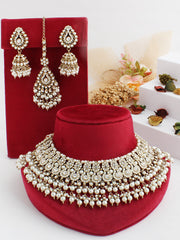 Heena Bib Necklace Set-Gold