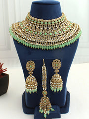 Maanvi Necklace Set-Mint Green