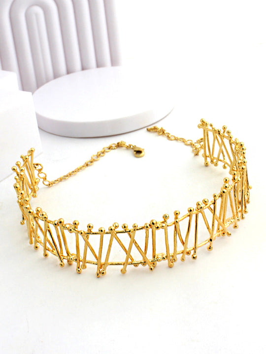 Abigail Choker Necklace-Gold