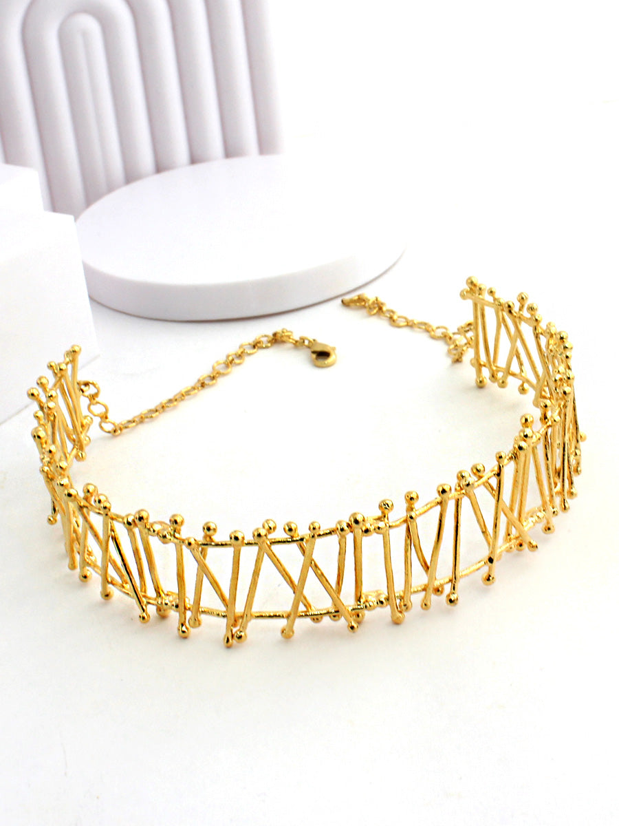 Abigail Choker Necklace-Gold